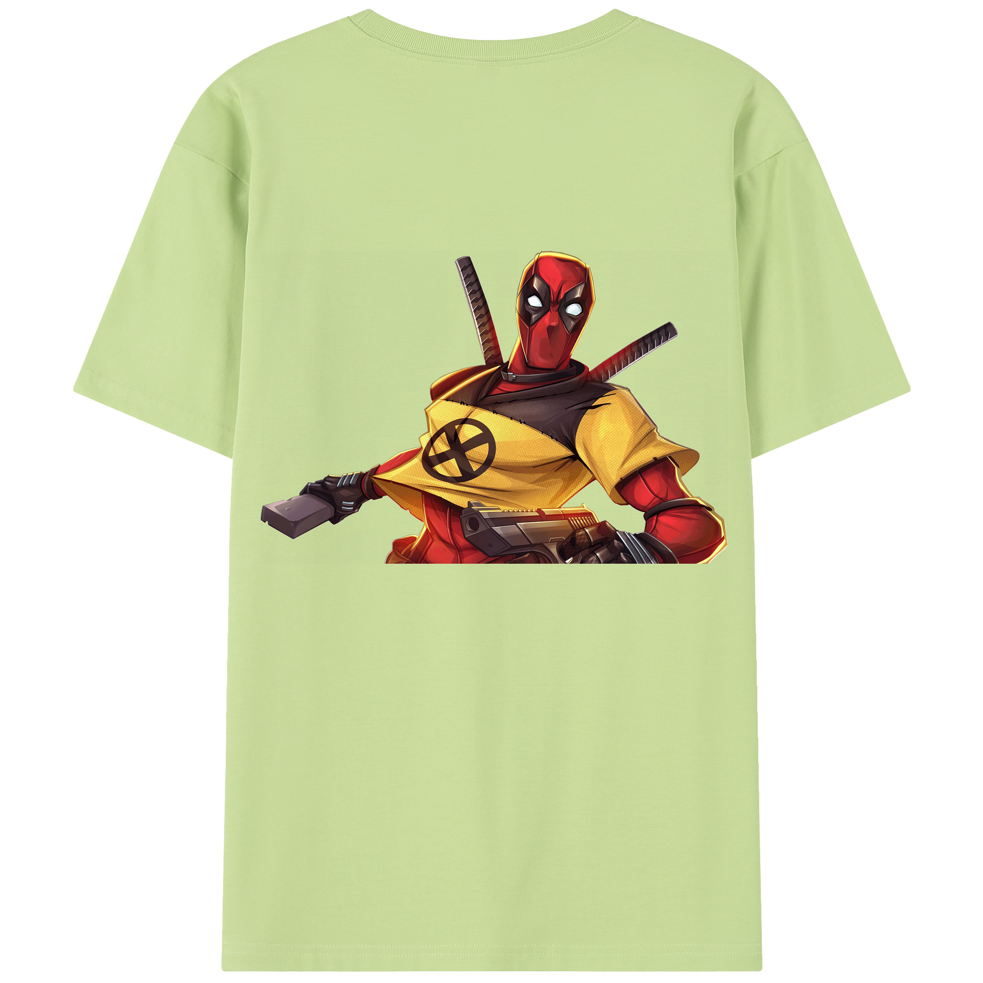 （画像用） Deadpool デッドプール 綿100％半袖Tシャツ（背面プリント）